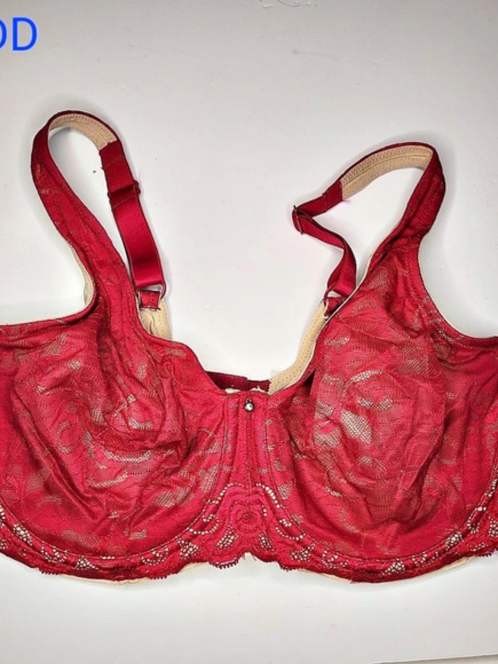 Bali Full Coverage Contour Underwire Bra in Red 36DD